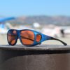 Aviator fitover sunglasses with driving lenses